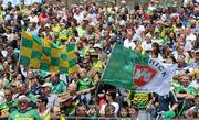 4 July 2010; Kerry and Limerick supporters waves their flags before the game at the Munster GAA Football Championship Finals. Fitzgerald Stadium, Killarney, Co. Kerry. Picture credit: Brendan Moran / SPORTSFILE