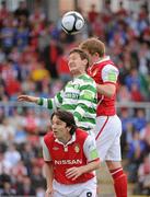 5 July 2010; Gary Twigg, Shamrock Rovers, in action against Connor Kenna, right, and Stewart Byrne, St Patrick's Athletic. Airtricity League Premier Division, Shamrock Rovers v St Patrick's Athletic, Tallaght Stadium, Tallaght, Dublin. Picture credit: Stephen McCarthy / SPORTSFILE