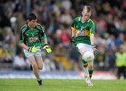 4 July 2010; Dale Mulvihill, Kerry, in action against Rory Hannon, Limerick, during the Half-time Go Games at Munster GAA Football Senior Championship Final, Kerry v Limerick. Fitzgerald Stadium, Killarney, Co. Kerry. Picture credit: Brendan Moran / SPORTSFILE