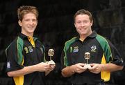 6 July 2010; Sligo footballer David Kelly, left, and Galway hurler Damien Hayes who were named as Opel GPA Players for the Month for June, in football and hurling respectively, at the awards ceremony today. The Croke Park Hotel, Jones's Road, Dublin. Picture credit: David Maher / SPORTSFILE