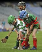 6 July 2010; Sean Walsh, Round Tower, Clondalkin, Dublin, in action against Dean Daly, Killyon, Co. Meath, during the ‘Play & Stay with the GAA’ Activity Days. Croke Park, Dublin. Picture credit: Barry Cregg / SPORTSFILE