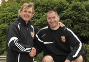 8 July 2010; Sporting Fingal manager Liam Buckley, left, with the club's new signing Colin Hawkins before a press conference. ALSAA Club, Old Dublin Airport Road, Dublin. Picture credit: Barry Cregg / SPORTSFILE