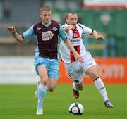 9 July 2010; Corie Treacy, Drogheda United, in action against Mark Quigley, Bohemians. Airtricity League Premier Division, Drogheda United v Bohemians, United Park, Drogheda, Co. Louth. Photo by Sportsfile