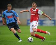 9 July 2010; Paul Byrne, St Patrick's Athletic, in action against Paul O'Connor, UCD. Airtricity League Premier Division, St Patrick's Athletic v UCD, Richmond Park, Dublin. Picture credit: David Maher / SPORTSFILE