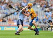 10 July 2010; David O'Callaghan, Dublin, in action against Cian Dillon, Clare. GAA Hurling All-Ireland Senior Championship, Phase 2, Dublin v Clare, Croke Park, Dublin. Picture credit: Stephen McCarthy / SPORTSFILE