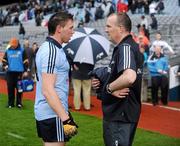 10 July 2010; Dublin manager Pat Gilroy with Eamon Fennelll after the game. GAA Football All-Ireland Senior Championship Qualifier, Round 2, Dublin v Tipperary, Croke Park, Dublin. Picture credit: Stephen McCarthy / SPORTSFILE