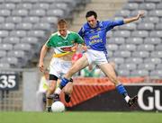 11 July 2010; Conor Lowry, Offaly, in action against Declan Mimnagh, Longford. ESB Leinster GAA Football Minor Championship Final, Offaly v Longford, Croke Park, Dublin. Photo by Sportsfile