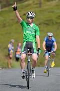 11 July 2010; Felix English, Stena Line Ireland, winning Stage 6 at the top of the category one climb of Windy Gap. The International Junior Tour of Ireland - Stage 6, Castlebar - Windy Gap. Picture credit: Stephen McMahon / SPORTSFILE