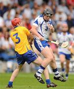 11 July 2010; Cormac Heffernan, Waterford, in action against Paul Flanagan, Clare. ESB Munster GAA Hurling Minor Championship Final, Waterford v Clare, Semple Stadium, Thurles, Co. Tipperary. Picture credit: Stephen McCarthy / SPORTSFILE