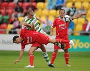 11 July 2010; Dan Murray, Shamrock Rovers, in action against Ross Gaynor, Dundalk. Airtricity League Premier Division, Shamrock Rovers v Dundalk, Tallaght Stadium, Tallaght, Dublin. Picture credit: David Maher / SPORTSFILE