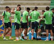 11 June 2016; Jonathan Walters of Republic of Ireland takes a drink during squad training in Versailles, Paris, France. Photo by David Maher/Sportsfile
