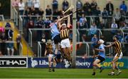 11 June 2016; Kieran Joyce and Padraig Walsh, front, of Kilkenny in action against Ryan O'Dwyer of Dublin during their Leinster GAA Hurling Senior Championship Semi-Final match between Dublin and Kilkenny at O'Moore Park in Portlaoise, Co. Laois. Photo by Daire Brennan/Sportsfile