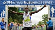 12 June 2016; Peter Somba of Dunboyne AC, Co.Meath, celebrates winning the Irish Runner 5 Mile in the SSE Airtricity Race Series in Phoenix Park, Dublin. Photo by Tomás Greally/Sportsfile