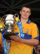 11 July 2010; Clare captain Paul Flanagan hold the cup after the game. ESB Munster GAA Hurling Minor Championship Final, Waterford v Clare, Semple Stadium, Thurles, Co. Tipperary. Picture credit: Barry Cregg / SPORTSFILE