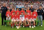 11 July 2010; The Cork boys team who took part in the Primary Go Games at half time during the Munster Minor Final. Munster GAA Hurling Senior Championship Final, Cork v Waterford, Semple Stadium, Thurles, Co. Tipperary. Picture credit: Barry Cregg / SPORTSFILE