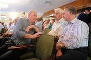 12 July 2010; Delegates John Shaw, left, Summerhill, Oliver Harding, Slane, and Jasper McGovern, right, Slane, in discussion prior to the Meath County Board meeting. Teach na Teamhrach, Trim Road, Navan, Co. Meath. Photo by Sportsfile