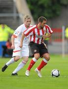 13 July 2010; David Healy, Sunderland, in action against John Tierney, Munster XI. Friendly in Aid of Shane Geoghegan Trust, Munster XI v Sunderland AFC, Thomond Park, Limerick. Picture credit: Diarmuid Greene / SPORTSFILE