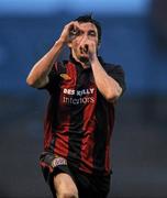 13 July 2010; Killian Brennan, Bohemians, celebrates after scoring his side's first goal. UEFA Champions League Second Qualifying Round - 1st Leg, Bohemians v The New Saints FC, Dalymount Park, Dublin. Picture credit: David Maher / SPORTSFILE