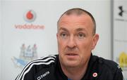 16 July 2010; Dublin manager Pat Gilroy during a press conference ahead of their GAA Football All-Ireland Senior Championship Qualifier, Round 3, match against Armagh on Saturday. Dublin senior football press conference, DCU, St Clare's, Ballymun, Dublin. Picture credit: Brian Lawless / SPORTSFILE