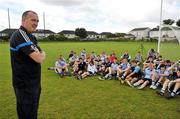 16 July 2010; Dublin manager Pat Gilroy speaks to participants during Project Blue Dublin training camp. The camp is a Dublin County Board initiative for U14 and U15 players nominated by Dublin Clubs and is run and funded in conjunction with the Project Blue Hospitality Package. Project Blue Dublin Training Camp, DCU, St Clare's, Ballymun, Dublin. Picture credit: Brian Lawless / SPORTSFILE