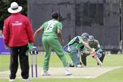 16 July 2010; Niall O'Brien, Ireland, in action against Shakib Al Hasan, Bangladesh. RSA ODI Series, Ireland v Bangladesh, Stormont, Belfast, Co. Antrim. Picture credit: Oliver McVeigh / SPORTSFILE