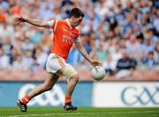 17 July 2010; Brian Mallon, Armagh, shoots on goal only for his shot to be saved by Philip McMahon, Dublin. GAA Football All-Ireland Senior Championship Qualifier Round 3, Dublin v Armagh, Croke Park, Dublin. Picture credit: David Maher / SPORTSFILE