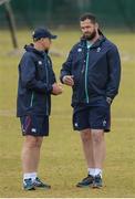 14 June 2016; Ireland head coach Joe Schmidt, left, with defence coach Andy Farrell during squad training at St David Marist School in Sandton, Johannesburg, South Africa. Photo by Brendan Moran/Sportsfile