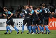 18 July 2010; David Mulcahy, St. Patrick's Athletic, celebrates with his team-mates after scoring his side's first goal. Airtricity League Premier Division, Dundalk v St. Patrick's Athletic, Oriel Park, Dundalk, Co. Louth. Picture credit: Barry Cregg / SPORTSFILE