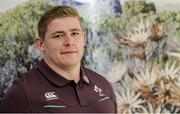 16 June 2016; Tadhg Furlong of Ireland poses for a portrait after a press conference at the Sandton Sun Hotel in Johannesburg, South Africa. Photo by Brendan Moran/Sportsfile