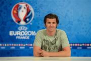 16 June 2016; Joey Barton pictured at the Virgin Media TV3 HD Studio today ahead of his TV3 debut. Joey will join regular pundit Graeme Souness on TV3’s Euro 2016 panel for this weekend’s games. Spain v Turkey - Guests Graeme Souness, Keith Andrews & Joey Barton. Iceland v Hungary & Romania v Albania - Guests Graeme Souness, Joey Barton & Emma Byrne. TV3 are broadcasting 22 live UEFA Euro 2016 matches in all this summer, exclusively live on Free-To-Air television in Ireland. Coverage will include matches from the last 16 and quarter finals. TV3 will also broadcast the final on 10th July in Paris. Virgin Media TV3 HD Studio, Ballymount, Dublin. Photo by Piaras Ó Mídheach/Sportsfile