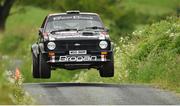 17 June 2016; Brian Brogan and Damien McGettigan, Ford Escort Mk2 in action during stage 1 Trentagh in the 2016 Joule Donegal International Rally in Donegal. Photo by Philip Fitzpatrick/Sportsfile