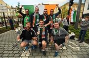 17 June 2016; Republic of Ireland supporters, all from Cahersiveen, Co. Kerry, from left, Keith Curran, Declan Keating, Michael Pat Donnelly, Killian Nolan, Jonathan Coffey, Shane Horgan and Michael O'Sullivan at UEFA Euro 2016 in Bordeaux, France. Photo by Stephen McCarthy/Sportsfile