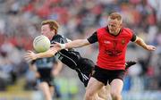 24 July 2010; Brendan Coulter, Down, in action against Charlie Harrison, Sligo. GAA Football All-Ireland Senior Championship Qualifier, Round 4, Sligo v Down, Kingspan Breffni Park, Cavan. Picture credit: Ray McManus / SPORTSFILE