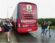 19 June 2016; Joe Canning of Galway and his team-mates arrive ahead of the Leinster GAA Hurling Senior Championship Semi-Final match between Galway and Offaly at O'Moore Park in Portlaoise, Co Laois. Photo by Cody Glenn/Sportsfile