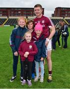19 June 2016; Joe Canning of Galway poses for a photograph with supporters following the Leinster GAA Hurling Senior Championship Semi-Final match between Galway and Offaly at O'Moore Park in Portlaoise, Co Laois. Photo by Cody Glenn/Sportsfile