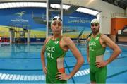 21 June 2016; Irish Triathlon athletes Aileen Reid and Bryan Keane ahead of Rio 2016 Olympic Games, at the National Aquatic Centre, in Abbotstown, Co Dublin. Photo by Sportsfile