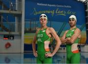 21 June 2016; Irish Triathlon athletes Aileen Reid and Bryan Keane ahead of Rio 2016 Olympic Games, at the National Aquatic Centre, in Abbotstown, Co Dublin. Photo by Sportsfile