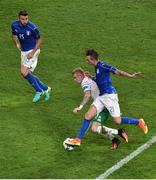 22 June 2016; Federico Bernardeschi of Italy in action against James McClean of Republic of Ireland during the UEFA Euro 2016 Group E match between Italy and Republic of Ireland at Stade Pierre-Mauroy in Lille, France. Photo by Paul Mohan / Sportsfile