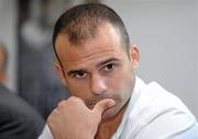 3 August 2010; Boxer Kiko 'La Sensacion' Martinez during a European title double header press conference ahead of his upcoming European Super Bantamweight title bout against Arsen Martirosyan, which will take place in the National Stadium, on Saturday September 11th. European Title Double Header Press Conference, Croke Park, Dublin. Photo by Sportsfile