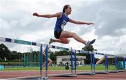 25 June 2016; Miriam Daly of Scoil Mhuire Carrick-On-Suir, on her way to winning the girls 300m Hurdles during the GloHealth Tailteann Interprovincial Schools Championships 2016 at Morton Stadium in Santry, Co Dublin. Photo by Sam Barnes/Sportsfile