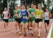 25 June 2016; A general view of the Boys 3000m during the GloHealth Tailteann Interprovincial Schools Championships 2016 at Morton Stadium in Santry, Co Dublin. Photo by Sam Barnes/Sportsfile