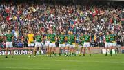 1 August 2010; The Meath team stand for the National Anthem. GAA Football All-Ireland Senior Championship Quarter-Final, Meath v Kildare, Croke Park, Dublin. Picture credit: Barry Cregg / SPORTSFILE