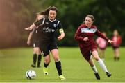 26 June 2016; Tiegan Ruddy of Metropolitan Girls League in action against Sadhbh Doyle of Galway and District League during their FAI U16 Gaynor Cup Final at University of Limerick in Limerick. Photo by Diarmuid Greene/Sportsfile