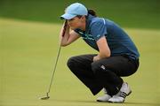 7 August 2010; Northern Ireland's Danielle McVeigh lines up her putt on the 18th green. AIB Ladies Irish Open Golf Championship, Killeen Castle, Co. Meath. Photo by Sportsfile