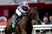 14 July 2001; Johannesburg, with Mick Kinane up, on their way to winning the Anglesey Stakes at the Curragh Racecourse in Kildare. Photo by Damien Eagers/Sportsfile