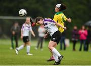 26 June 2016; Amy Boyle-Carr of Donegal Women's League in action against Zoe Keegan of Midlands Schoolgirls League during their FAI U16 Gaynor Cup Plate Final at University of Limerick in Limerick. Photo by Diarmuid Greene/Sportsfile
