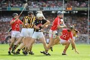 8 August 2010; Kilkenny and Cork players tussle off the ball during the opening minute. GAA Hurling All-Ireland Senior Championship Semi-Final, Kilkenny v Cork, Croke Park, Dublin. Picture credit: Stephen McCarthy / SPORTSFILE