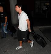 10 August 2010; Lionel Messi, Argentina, on his arrival at Dublin Airport ahead of Wednesday's International friendly with the Republic of Ireland at the Aviva Stadium. Dublin Airport, Collinstown, Co. Dublin. Picture credit: Stephen McCarthy / SPORTSFILE