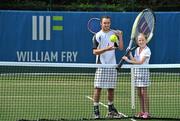 12 August 2010; Top seeds and siblings Ciaran and Laura Fitzgerald are pictured in Fitzwilliam LTC, Dublin, at the launch of the William Fry Junior Lawn Championships of Ireland 2010. Ciaran heads up the boys under 18 field while sister Laura is top seed in the girls under 12 in the Championships which take place next week. Over 380 aspiring tennis champions from 32 counties will compete in 20 different competitions, U18, U16, U14, U12 in boys singles, girls singles, boys doubles, girls doubles and mixed doubles. During the six days over 500 matches will be played on Fitzwilliam’s 10 tennis courts and the event is open to the public. Fitzwilliam Lawn Tennis Club, Dublin. Picture credit: Brendan Moran / SPORTSFILE