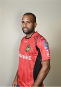 28 June 2016; Yannik Cariah, Trinbago Knight Riders. Trinbago Knight Riders squad portraits, Hilton Trinidad & Conference Centre, Port of Spain, Trinidad. Photo by Randy Brooks/Sportsfile